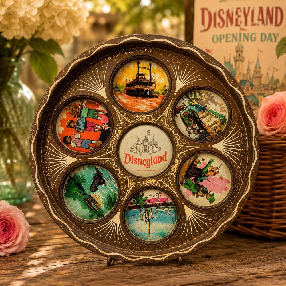 Vintage Disneyland Cocktail Tray from 1960s
